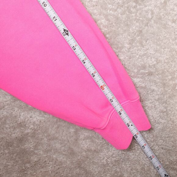 Gap Atomic Pink French Terry Oversized V Neck Sweatshirt Womens Size M NWOT - Picture 6 of 12